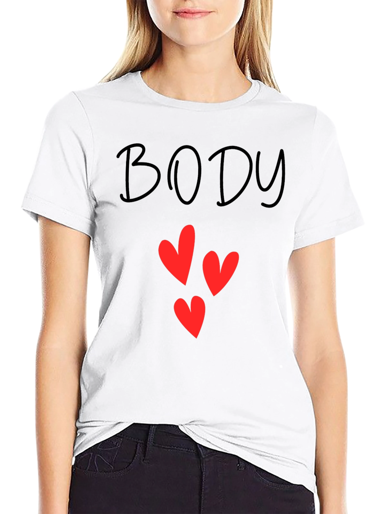 Body Love T-Shirt - Black Graphic Tee