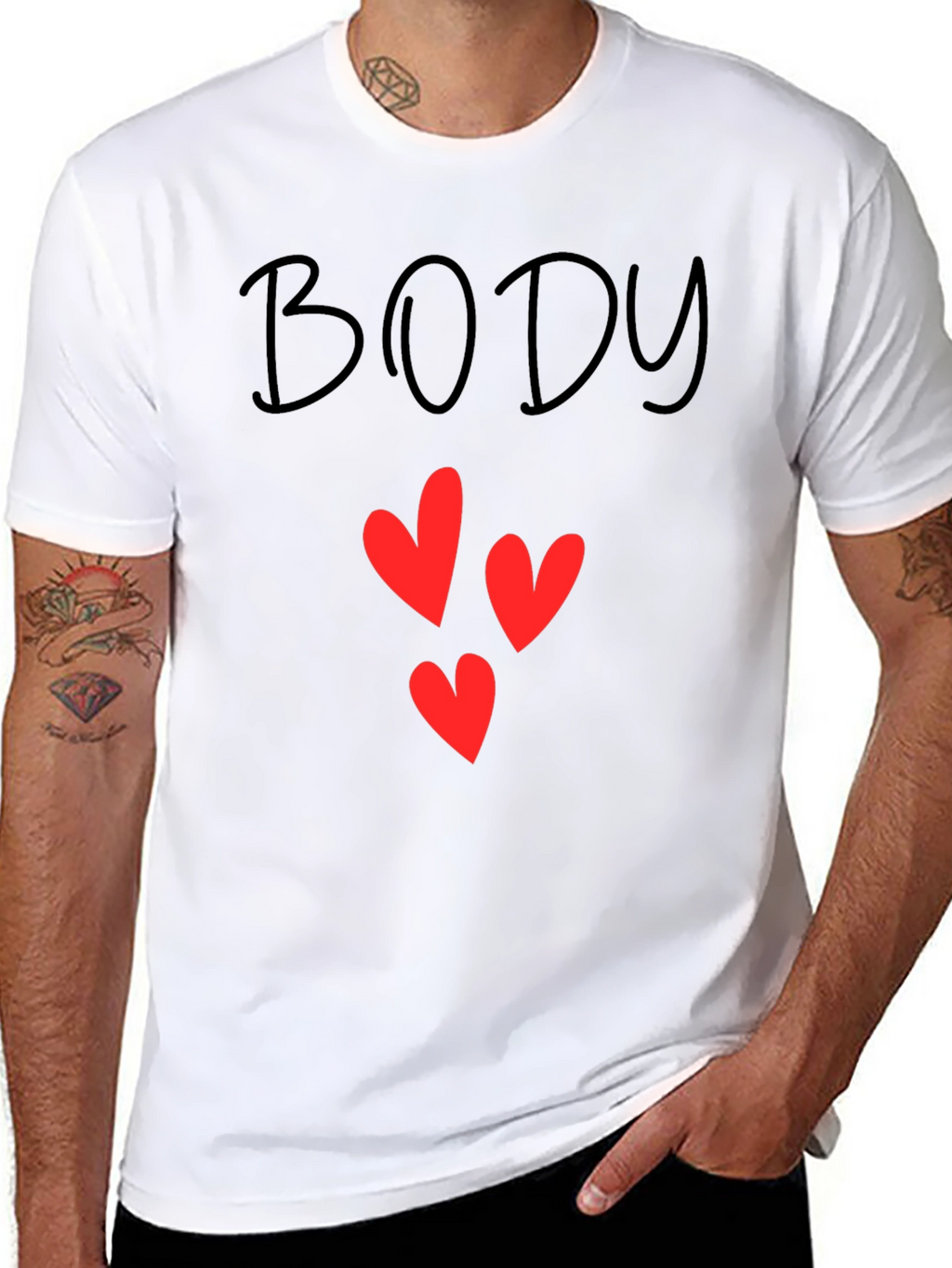 Body Love T-Shirt - Black Graphic Tee