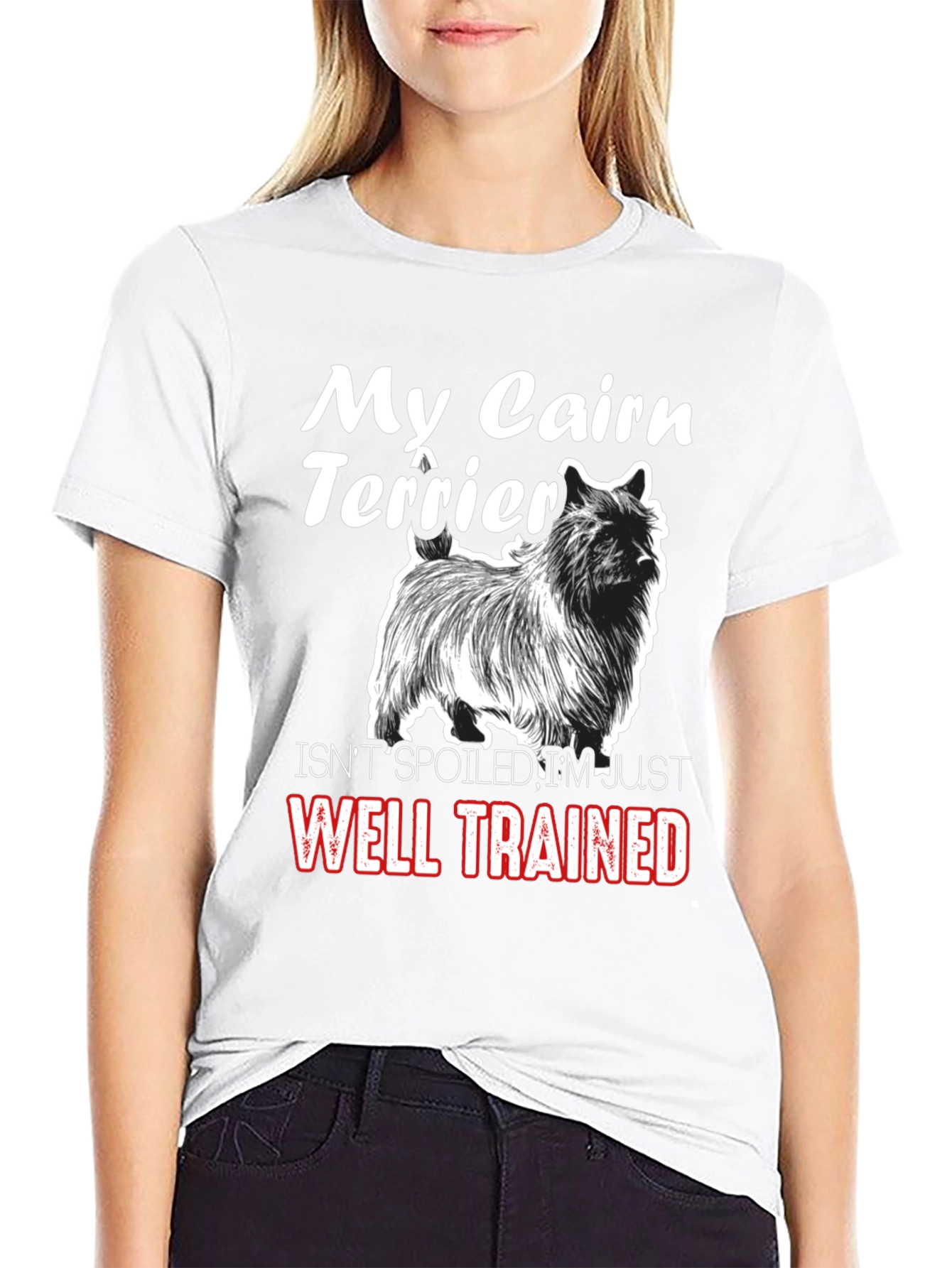 My Cairn Terrier Well Trained Black T-Shirt