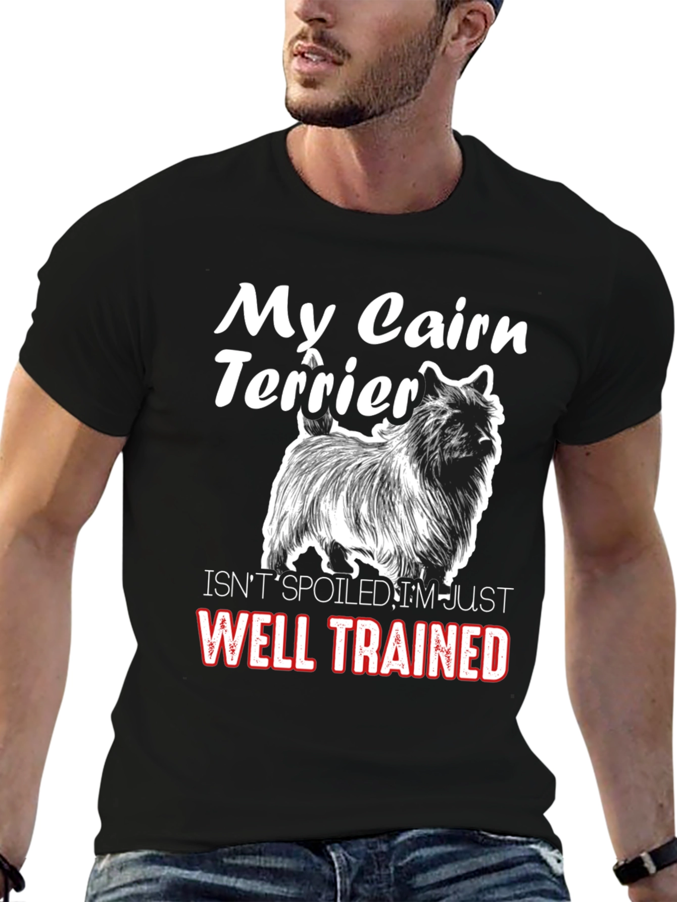 My Cairn Terrier Well Trained Black T-Shirt