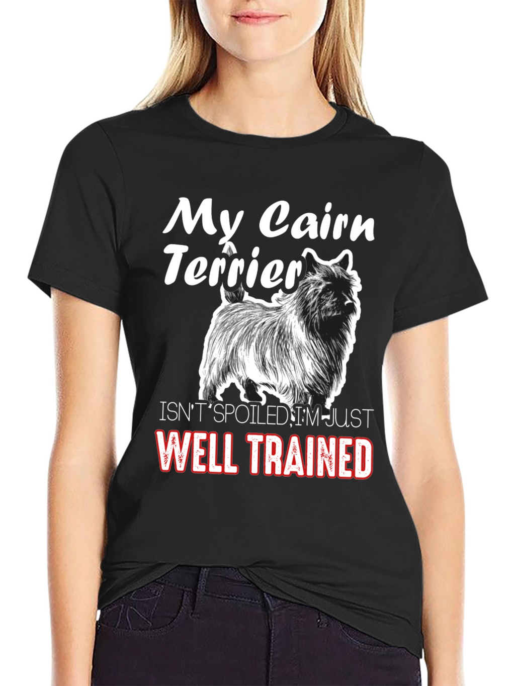 My Cairn Terrier Well Trained Black T-Shirt