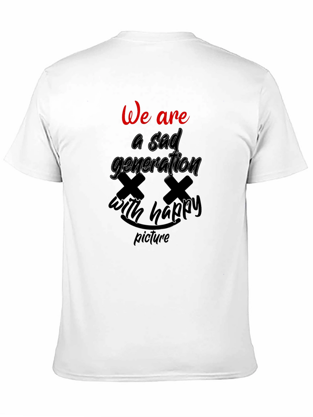 Sad Generation Graphic Tee - Trendy Black T-Shirt