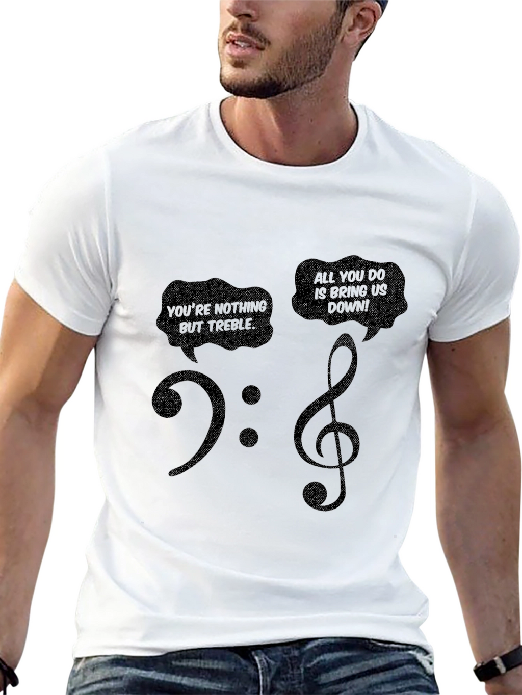 Music Pun T-Shirt - Treble Clef Funny Tee