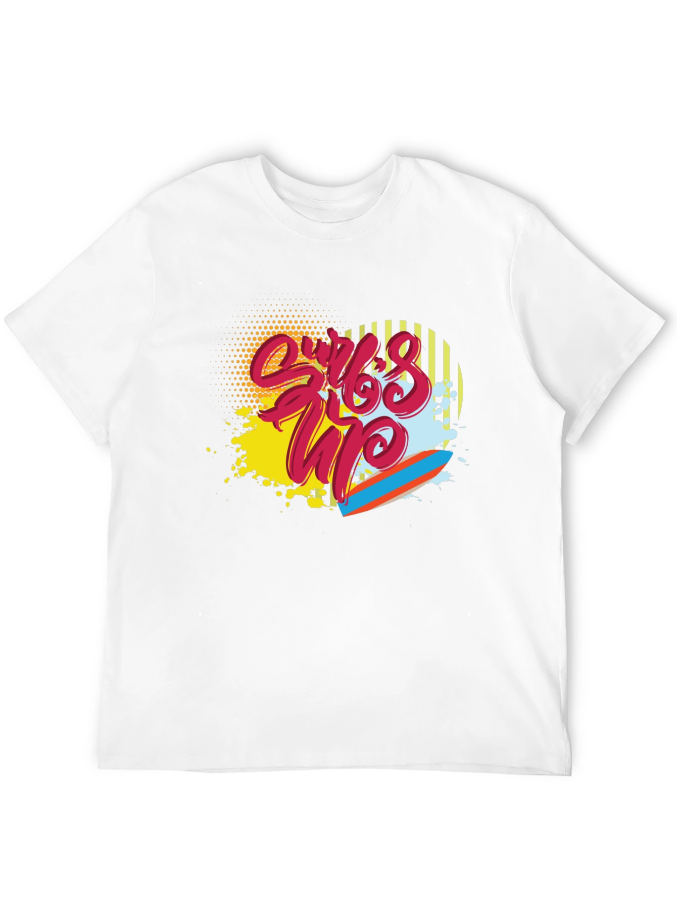 Surfs Up Graphic Tee - Black Cotton Blend