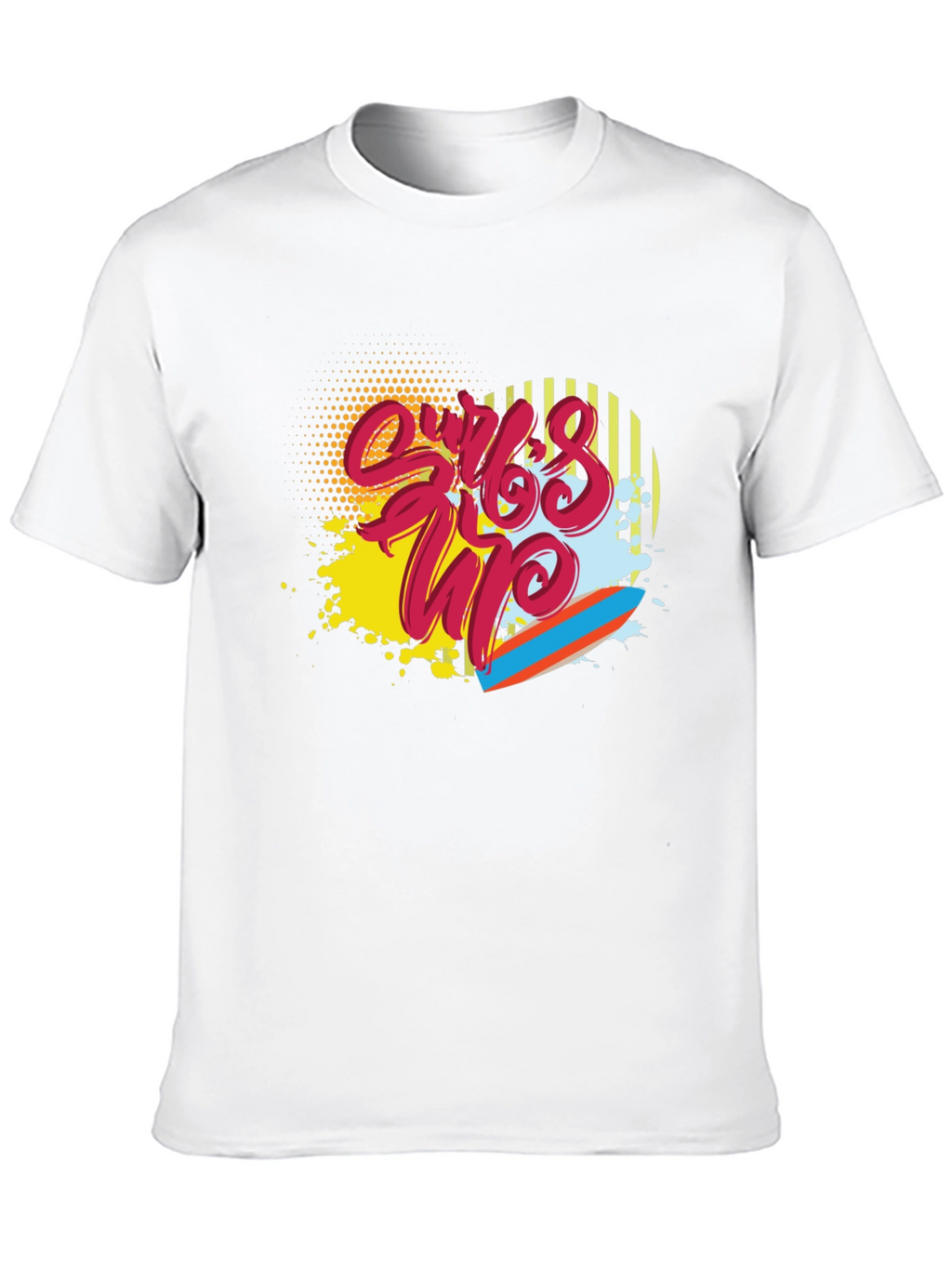 Surfs Up Graphic Tee - Black Cotton Blend