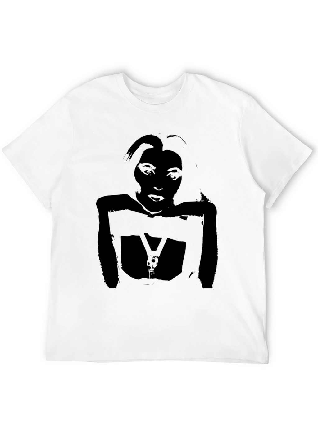 Graphic Tee - Black Silhouette Print