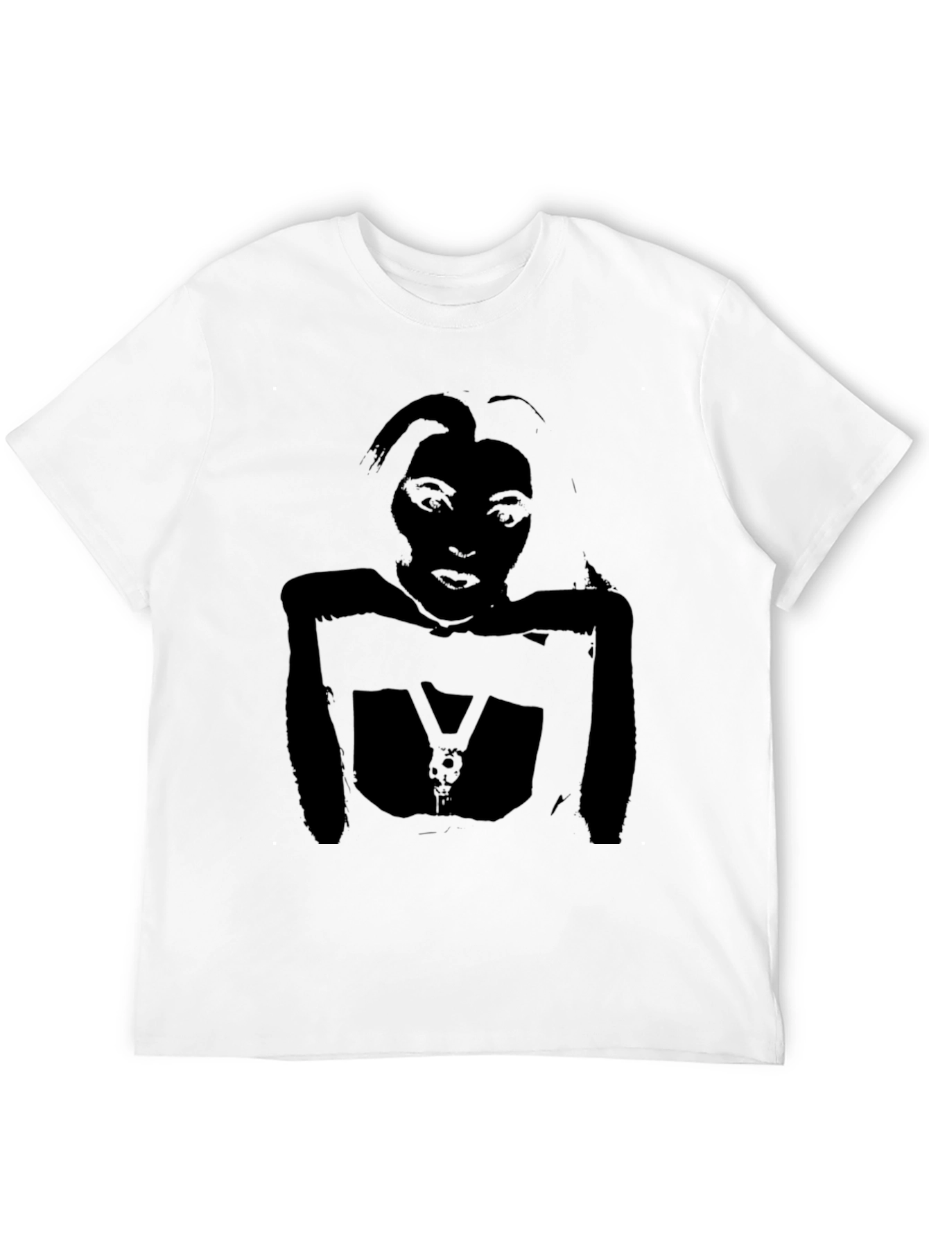 Graphic Tee - Black Silhouette Print