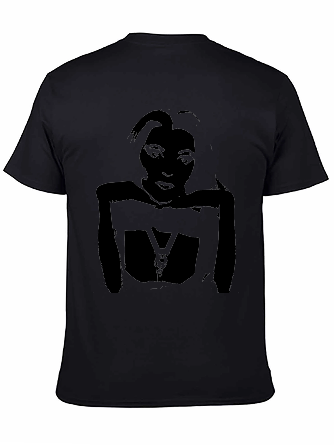 Graphic Tee - Black Silhouette Print