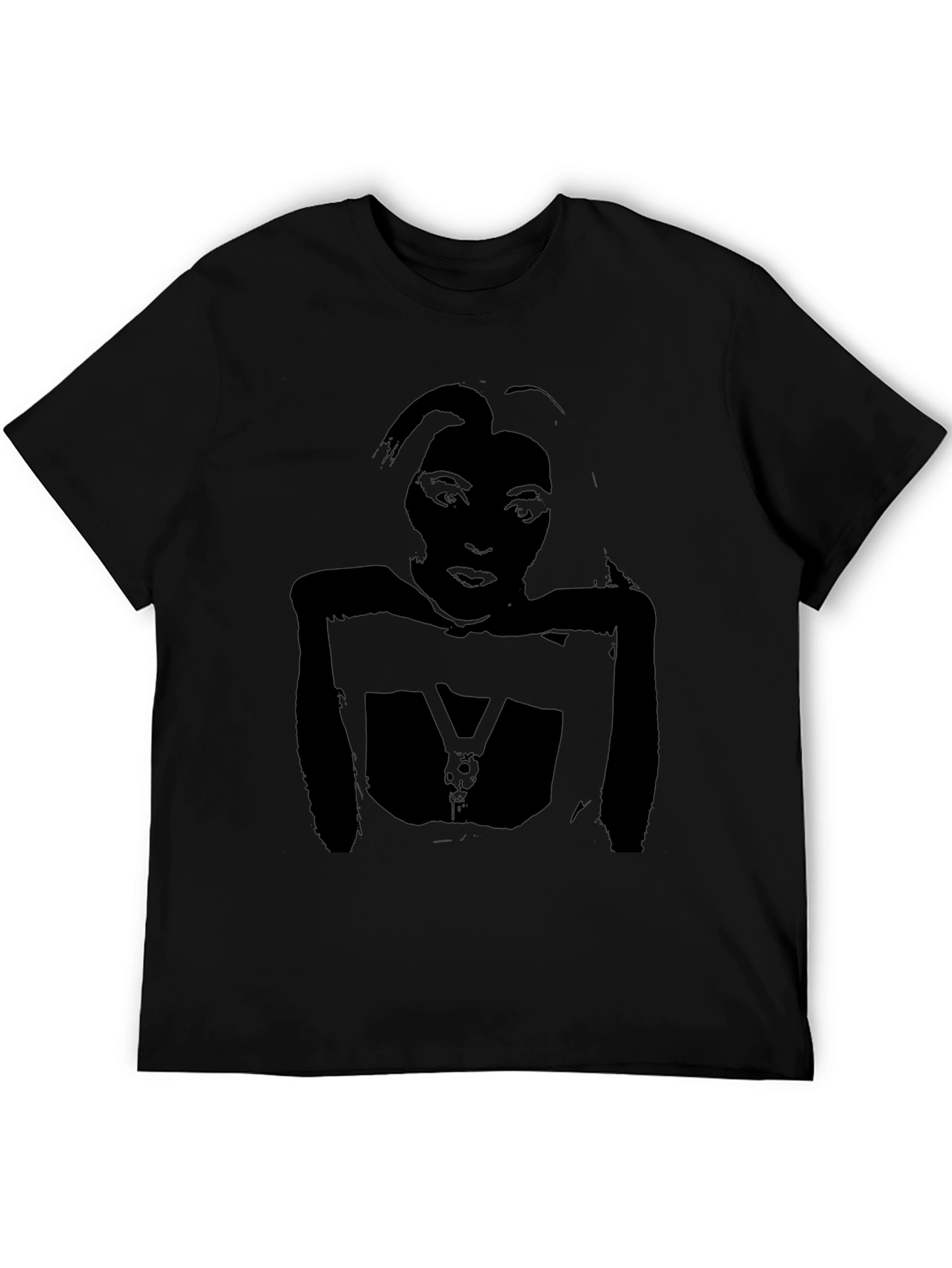 Graphic Tee - Black Silhouette Print
