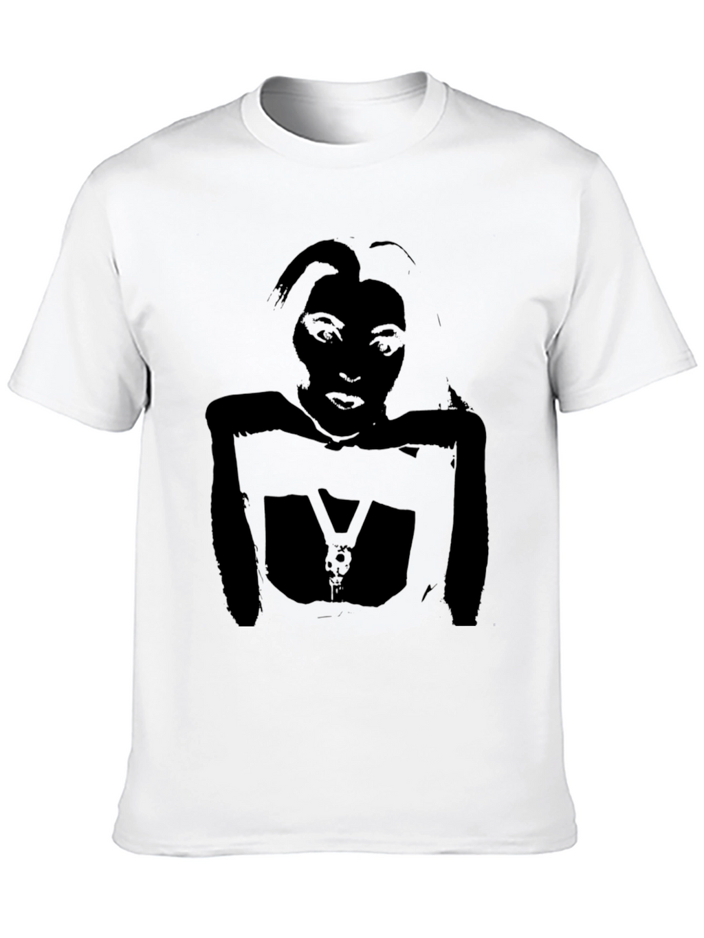 Graphic Tee - Black Silhouette Print