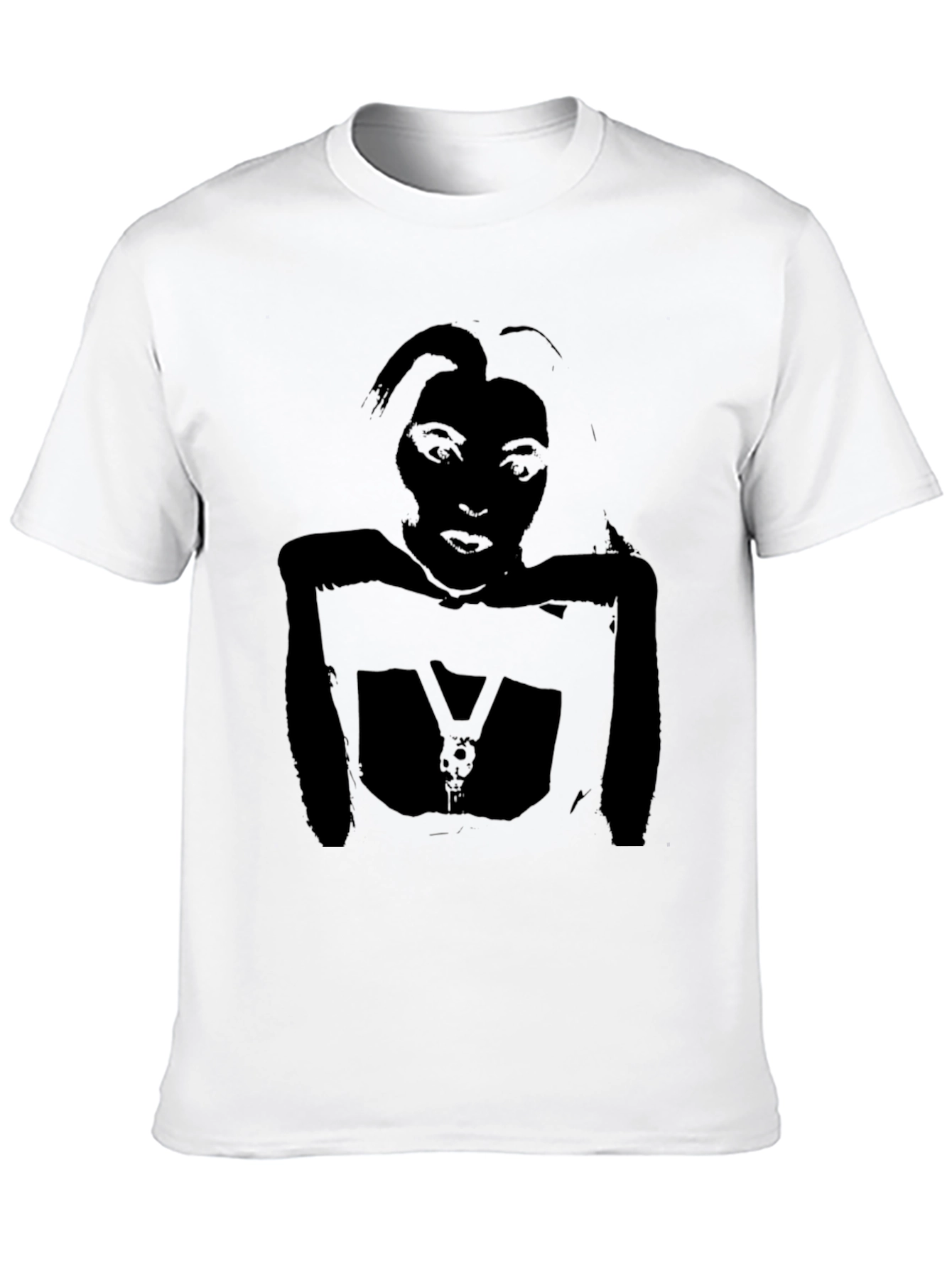 Graphic Tee - Black Silhouette Print