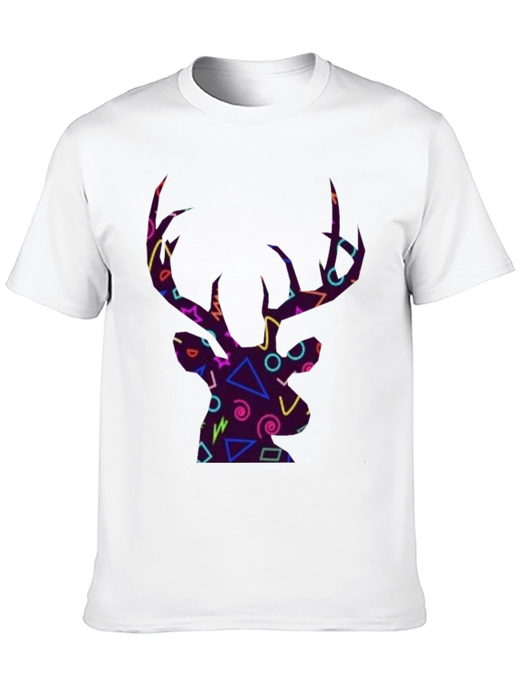 Retro Deer Head Graphic T-Shirt