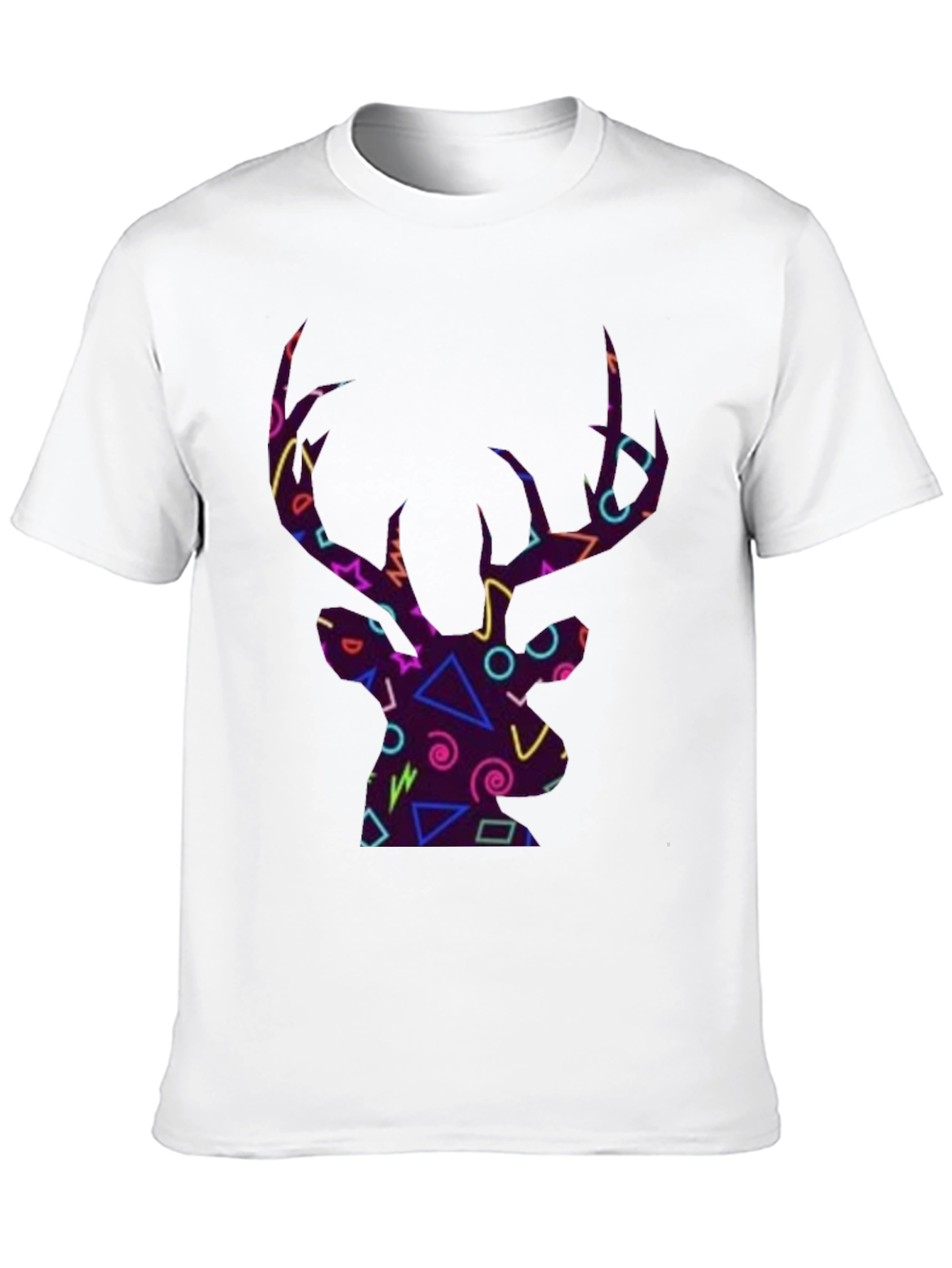 Retro Deer Head Graphic T-Shirt