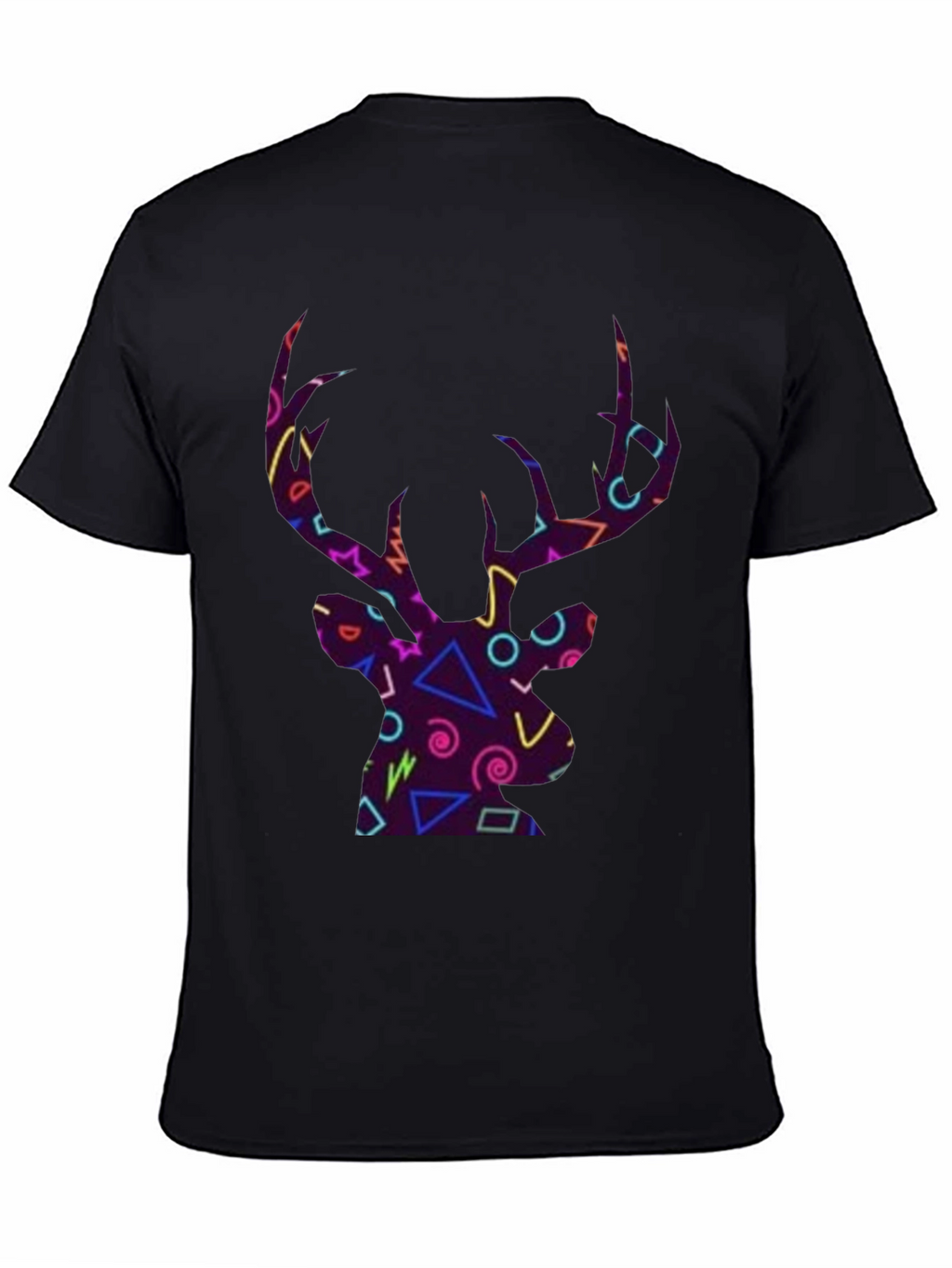 Retro Deer Head Graphic T-Shirt