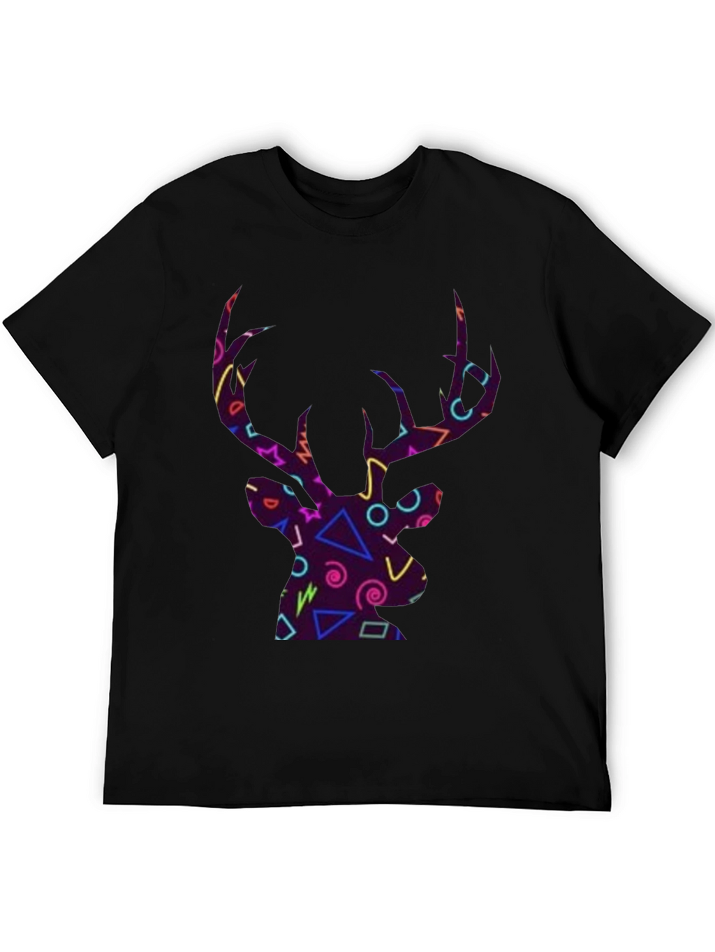 Retro Deer Head Graphic T-Shirt