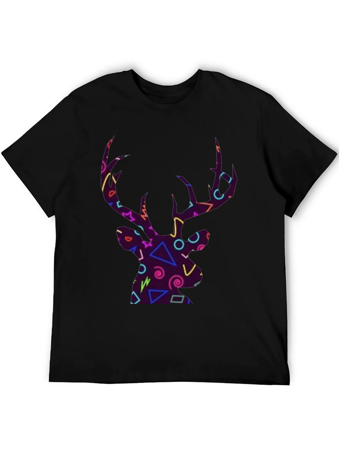 Retro Deer Head Graphic T-Shirt