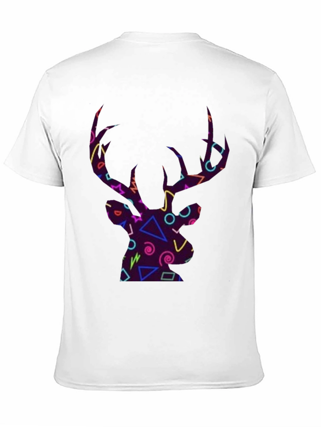 Retro Deer Head Graphic T-Shirt