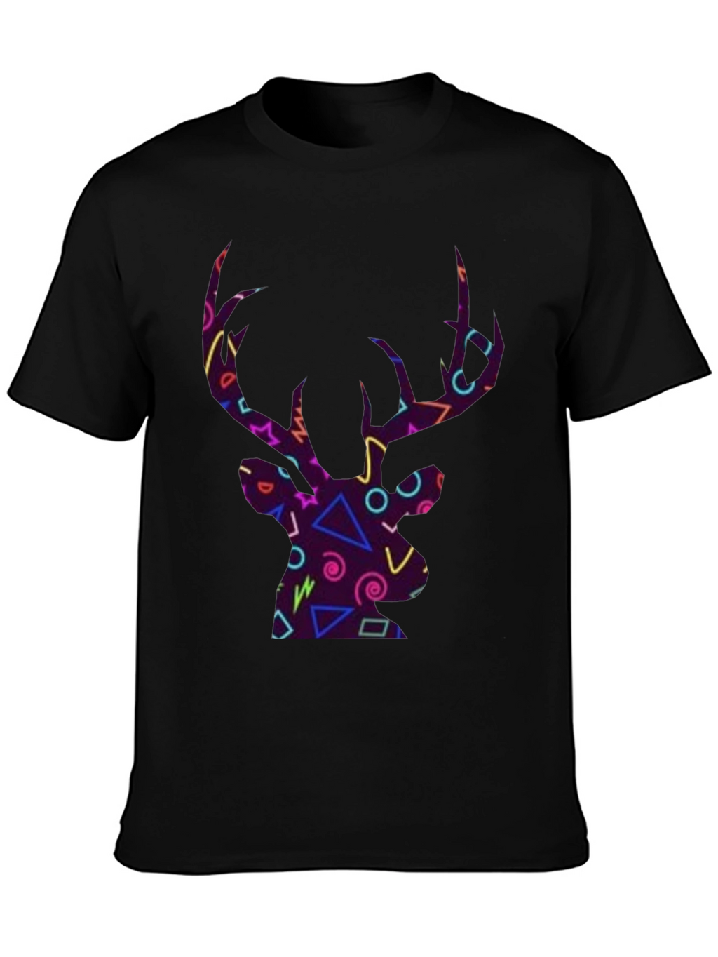 Retro Deer Head Graphic T-Shirt