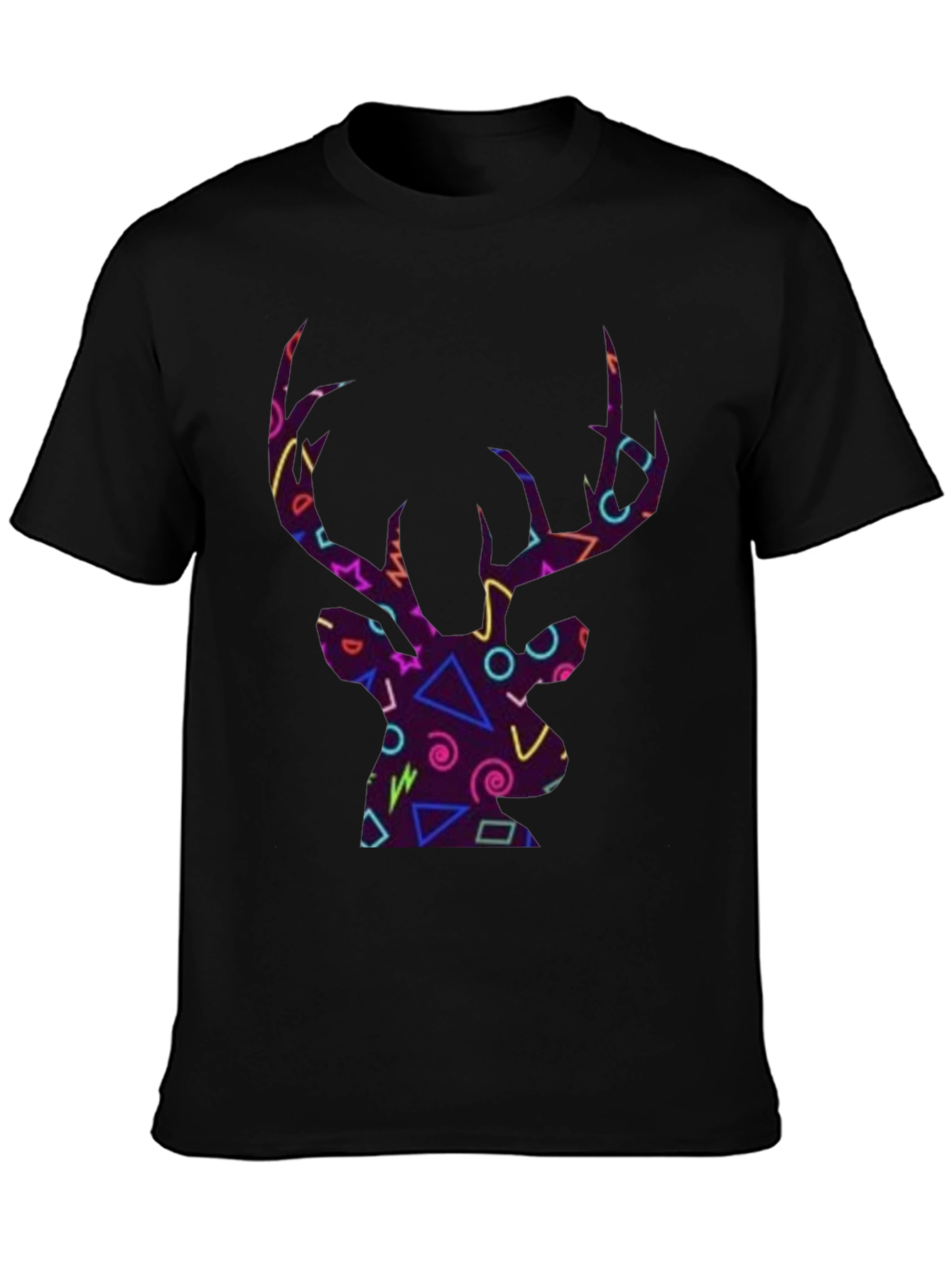 Retro Deer Head Graphic T-Shirt