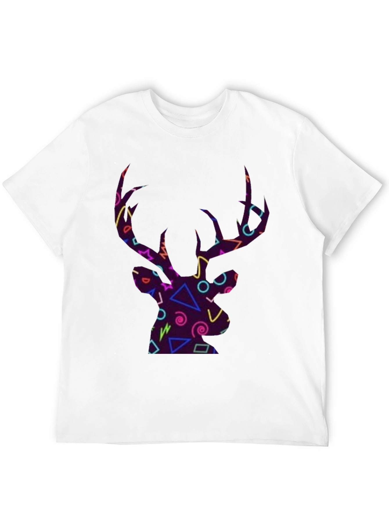 Retro Deer Head Graphic T-Shirt