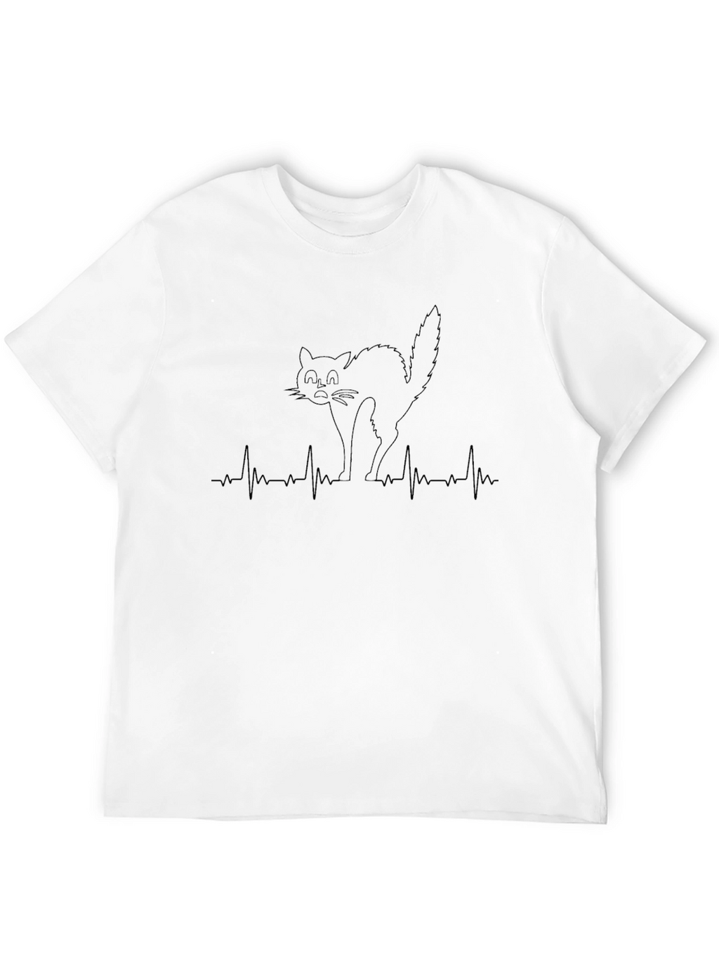 Cat ECG Heartbeat T-Shirt