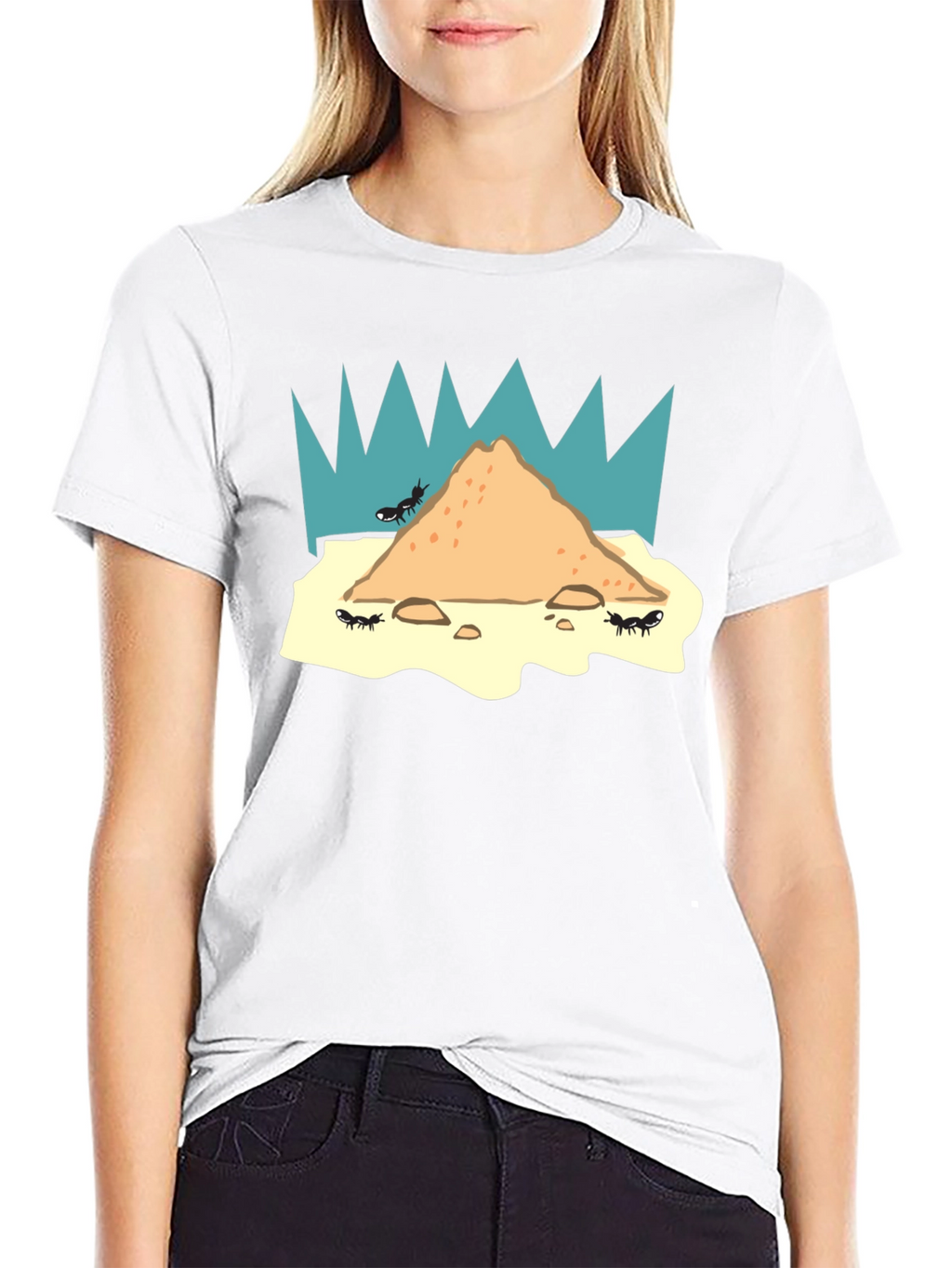 Ant Hill T-Shirt - Black Unique Graphic Tee