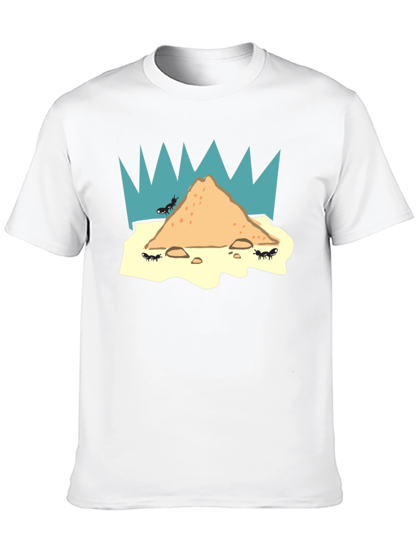 Ant Hill T-Shirt - Black Unique Graphic Tee