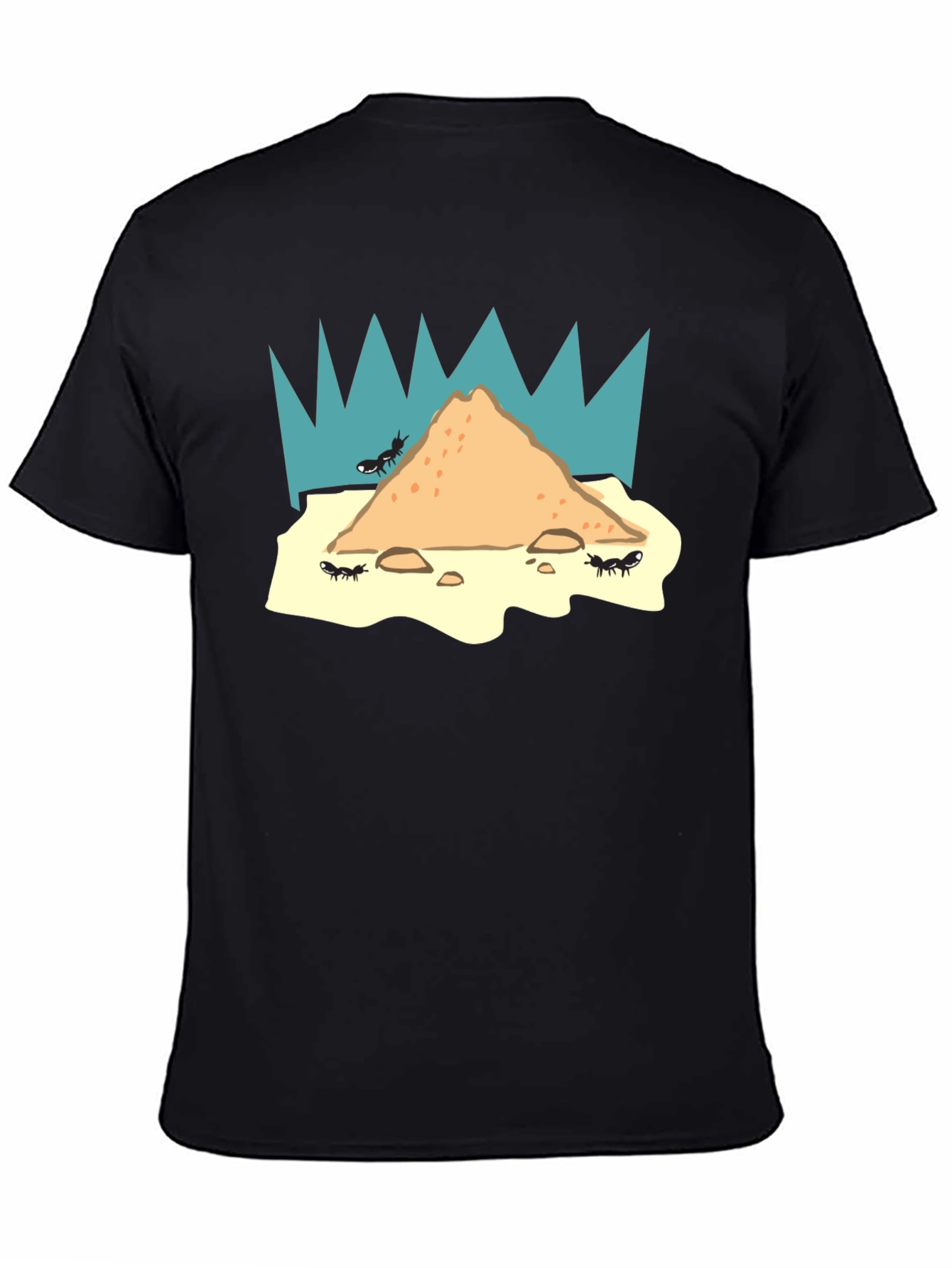 Ant Hill T-Shirt - Black Unique Graphic Tee