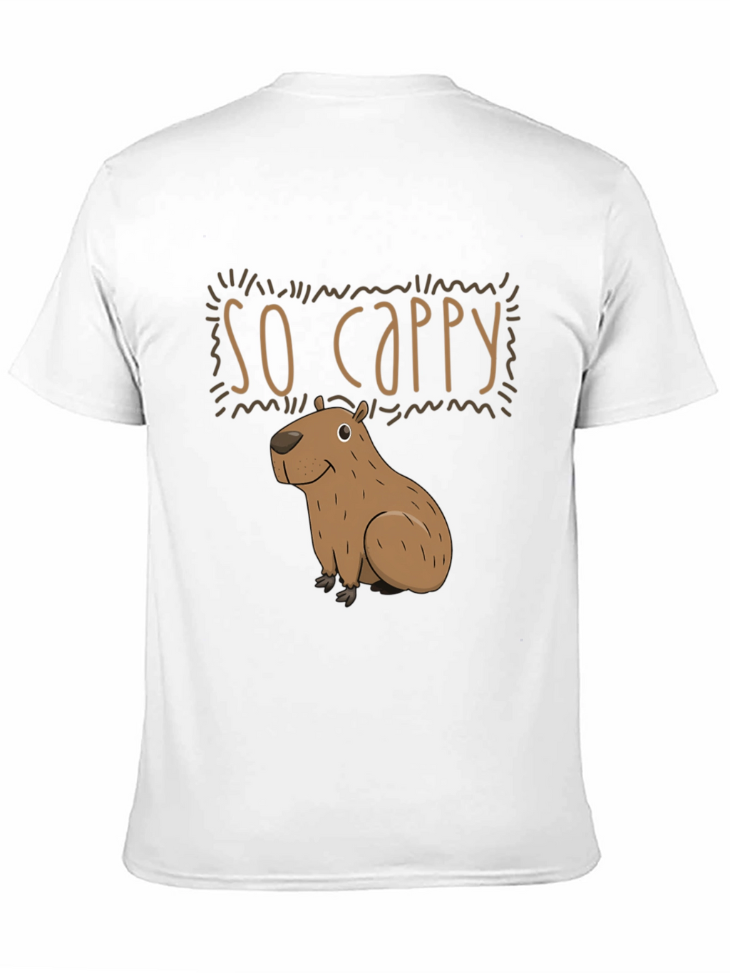 So Cappy Capybara Black T-Shirt - Funny Graphic Tee