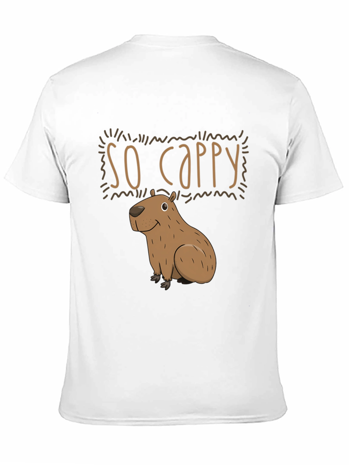 So Cappy Capybara Black T-Shirt - Funny Graphic Tee