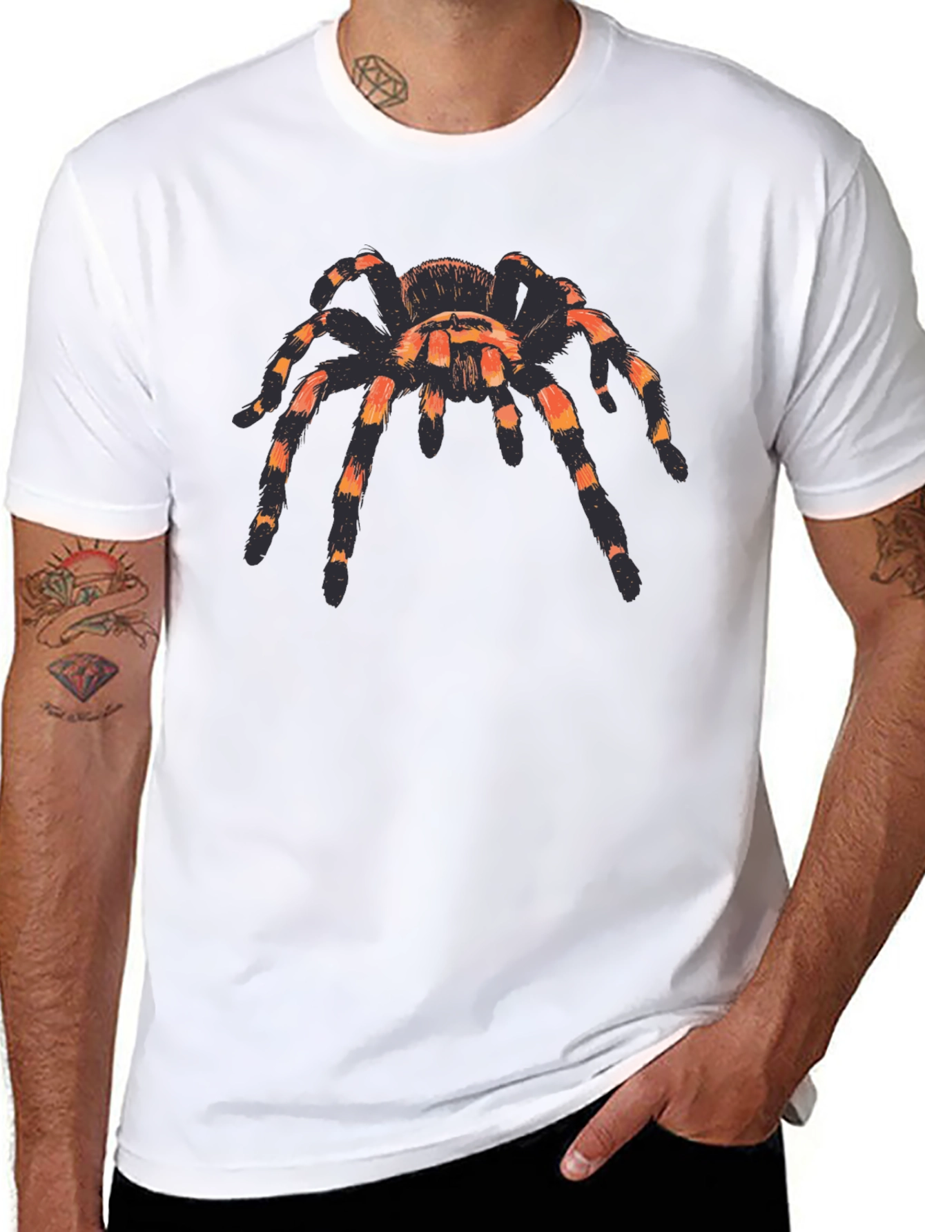 Tarantula Graphic T-Shirt - Black Short Sleeve
