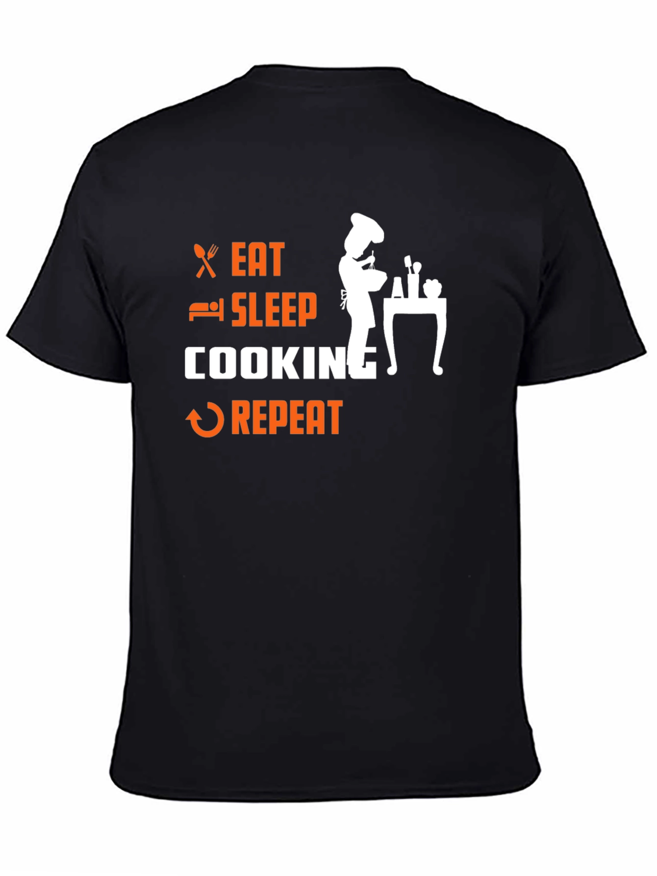 Eat Sleep Cooking Repeat Graphic T-Shirt