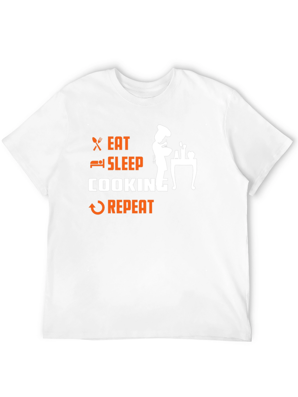 Eat Sleep Cooking Repeat Graphic T-Shirt