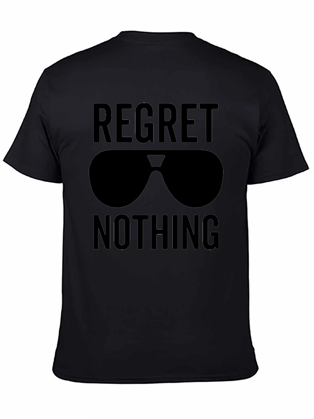 Regret Nothing Aviator Sunglasses Black Graphic Tee