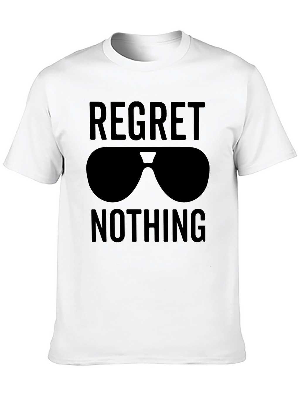 Regret Nothing Aviator Sunglasses Black Graphic Tee