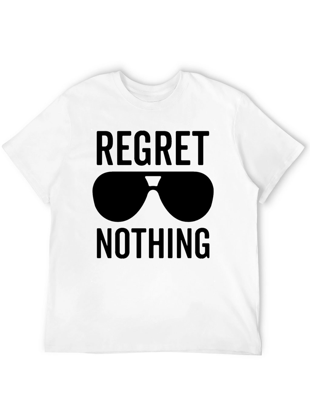 Regret Nothing Aviator Sunglasses Black Graphic Tee