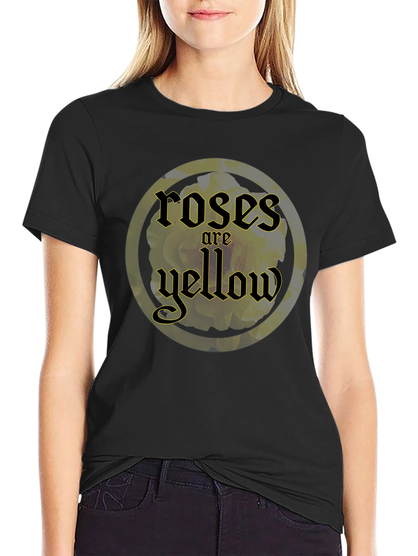 Roses are Yellow Graphic T-Shirt