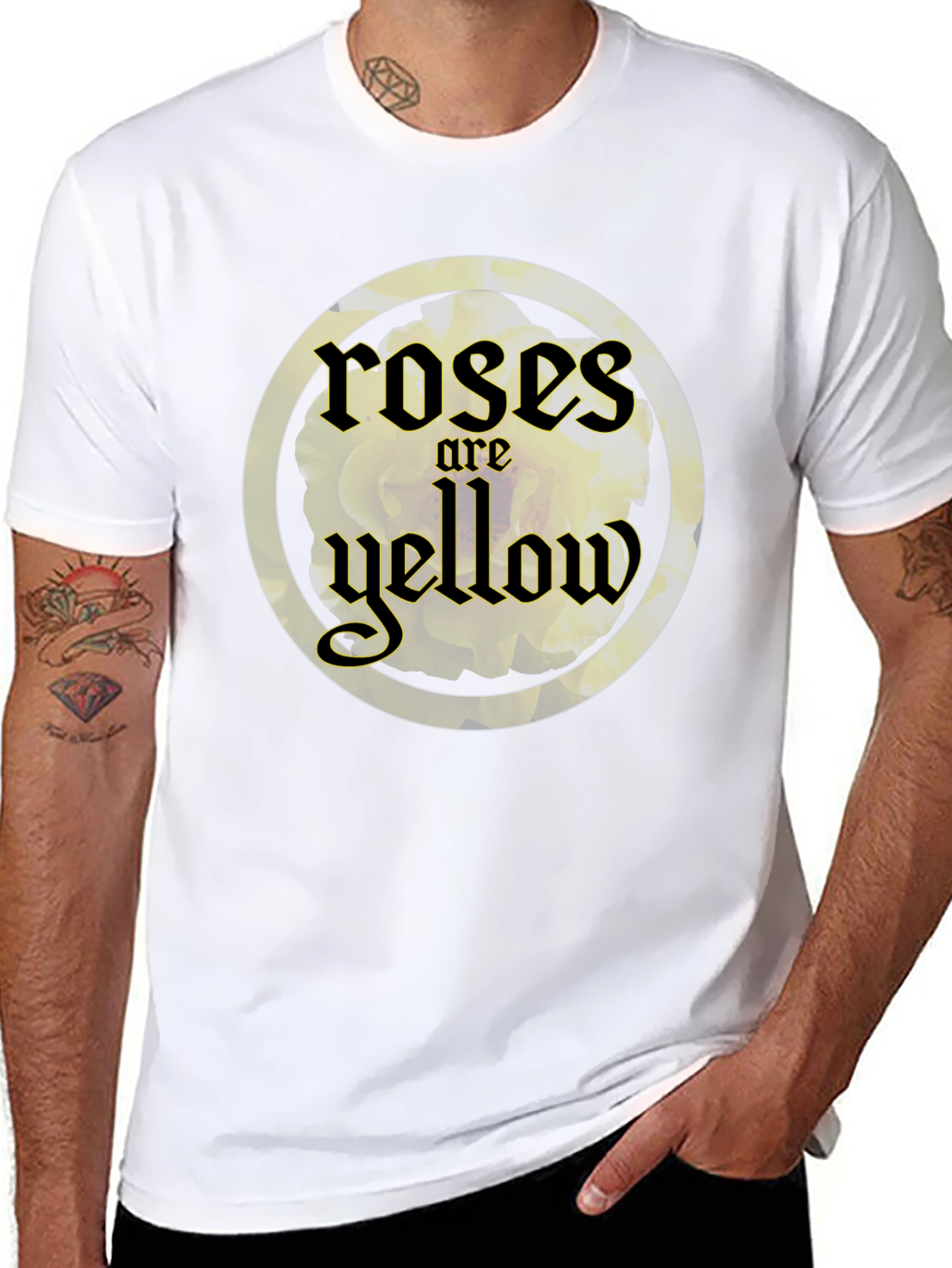 Roses are Yellow Graphic T-Shirt