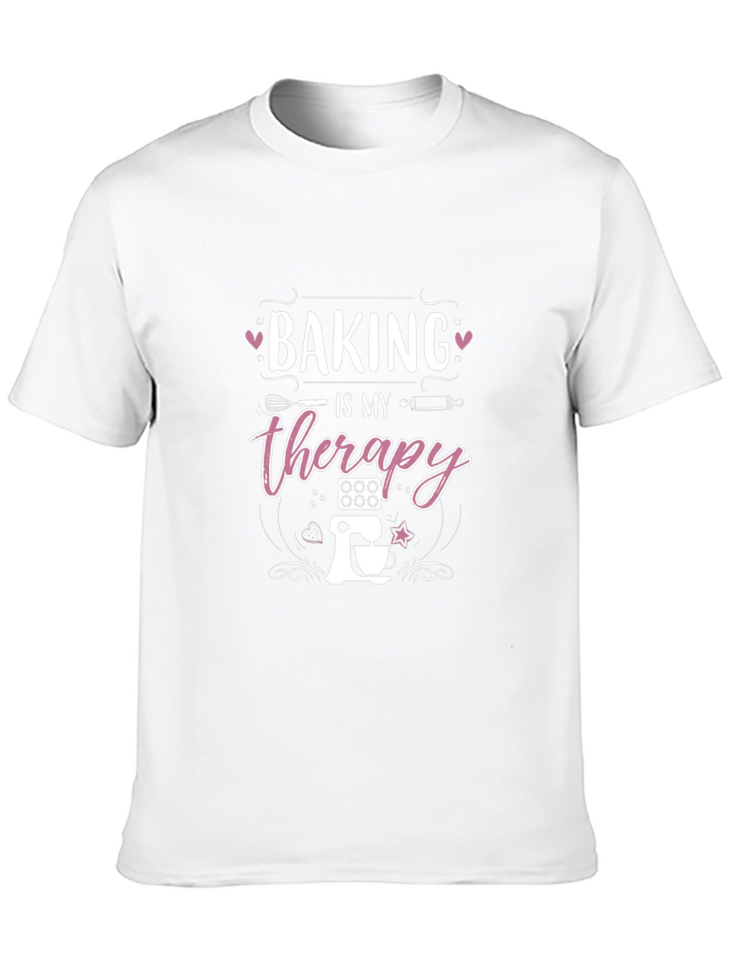Baking Is My Therapy Black T-Shirt