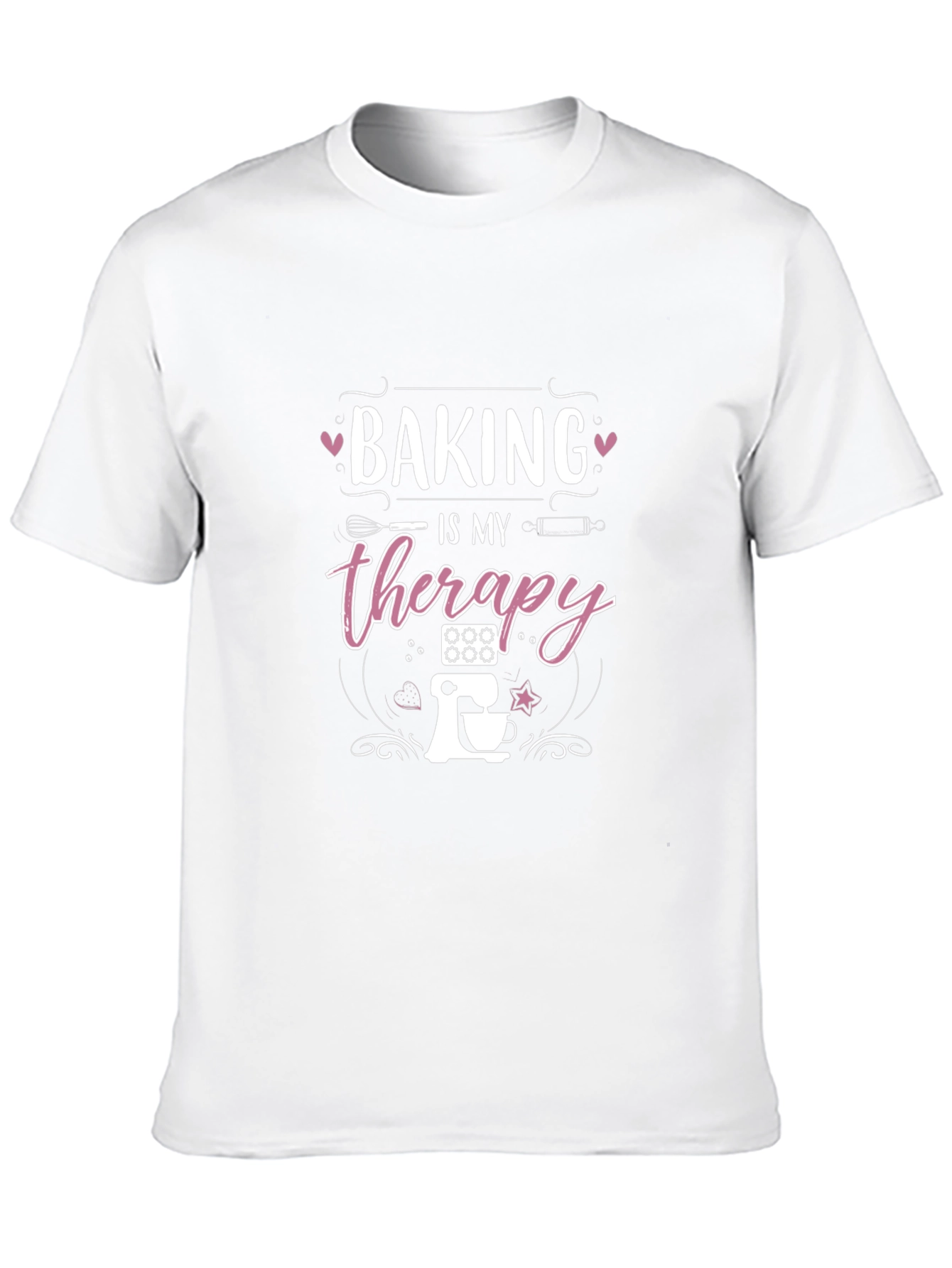 Baking Is My Therapy Black T-Shirt
