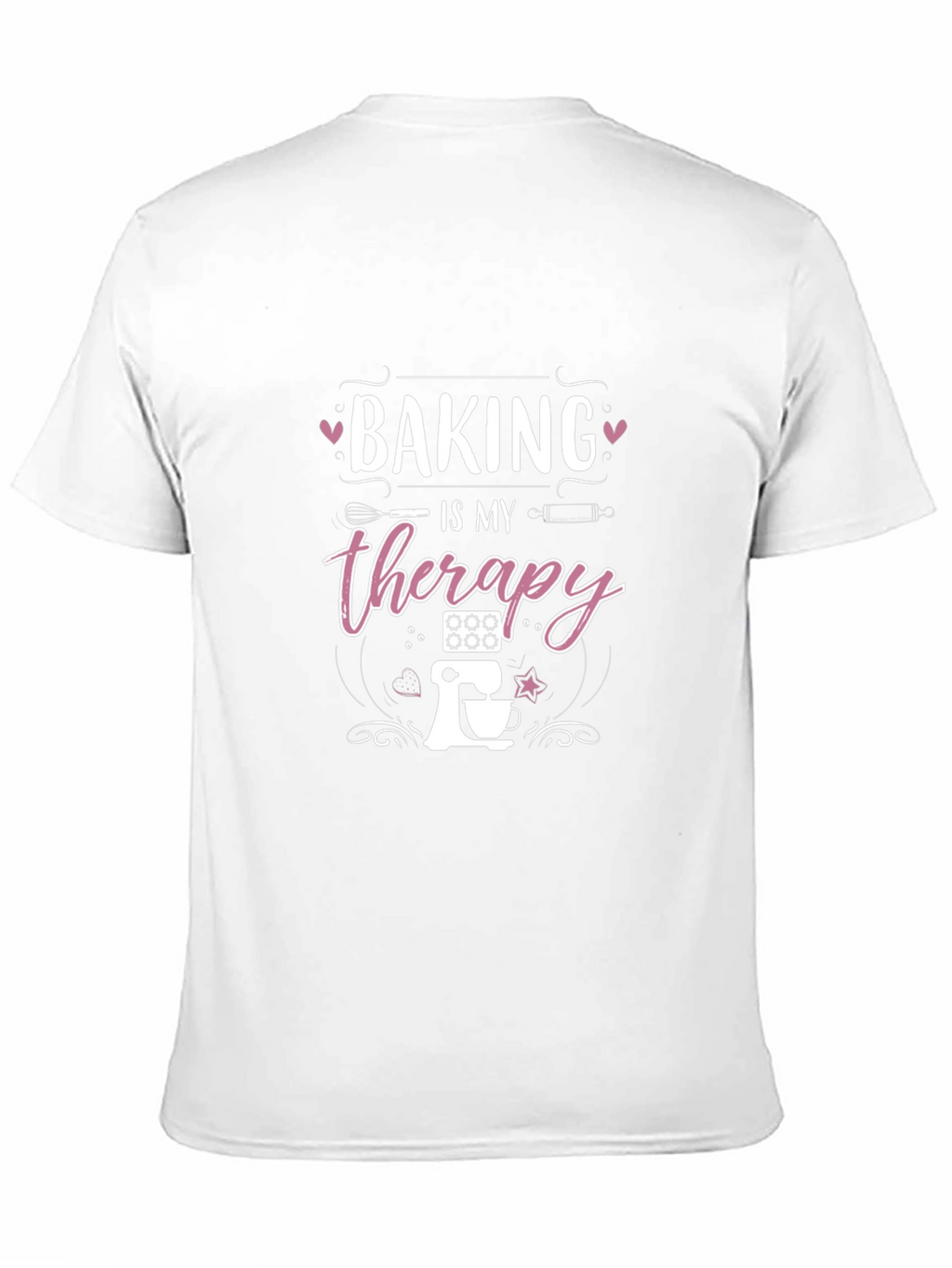 Baking Is My Therapy Black T-Shirt