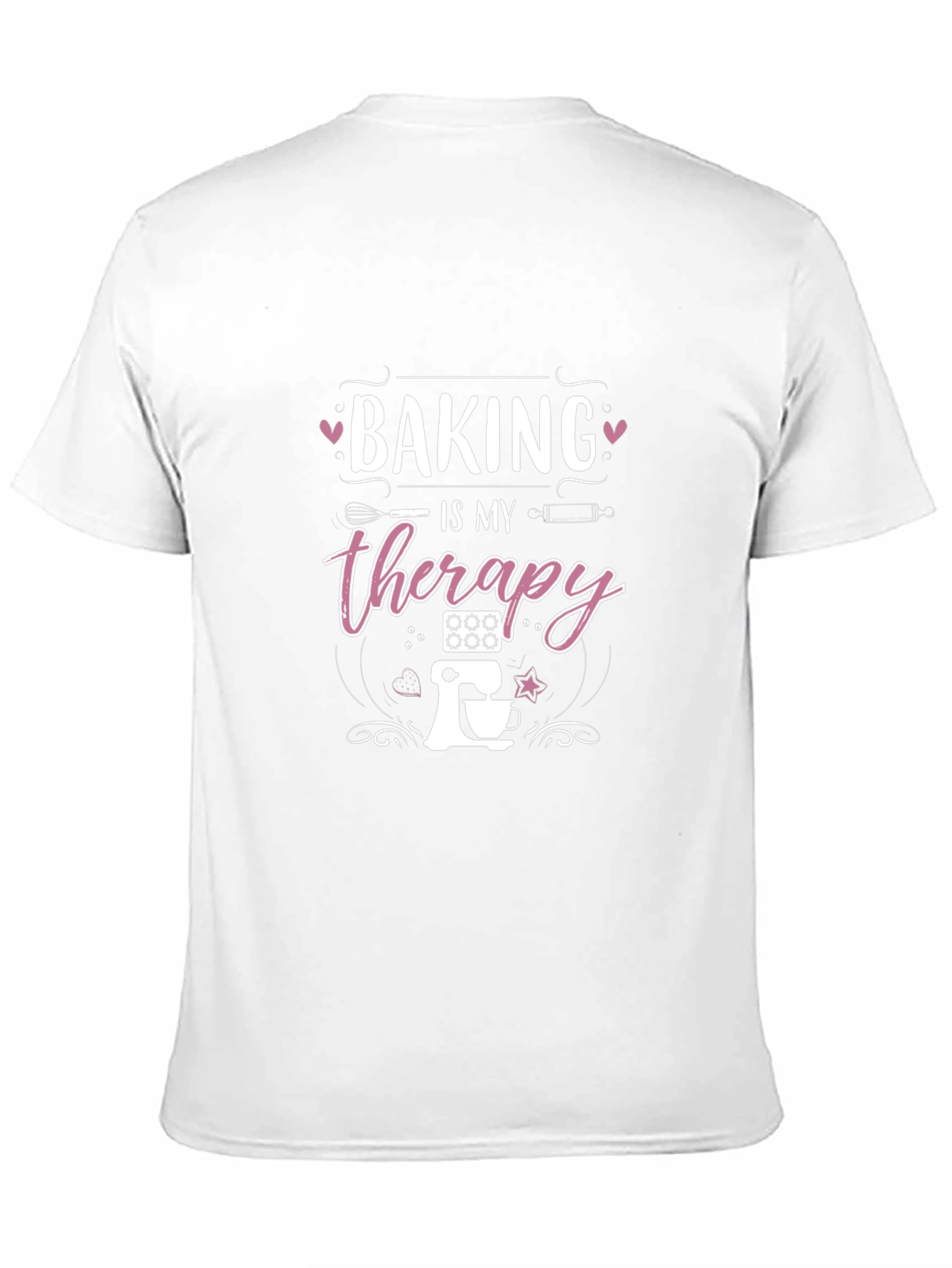 Baking Is My Therapy Black T-Shirt