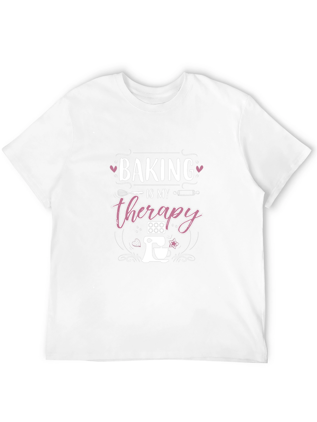 Baking Is My Therapy Black T-Shirt