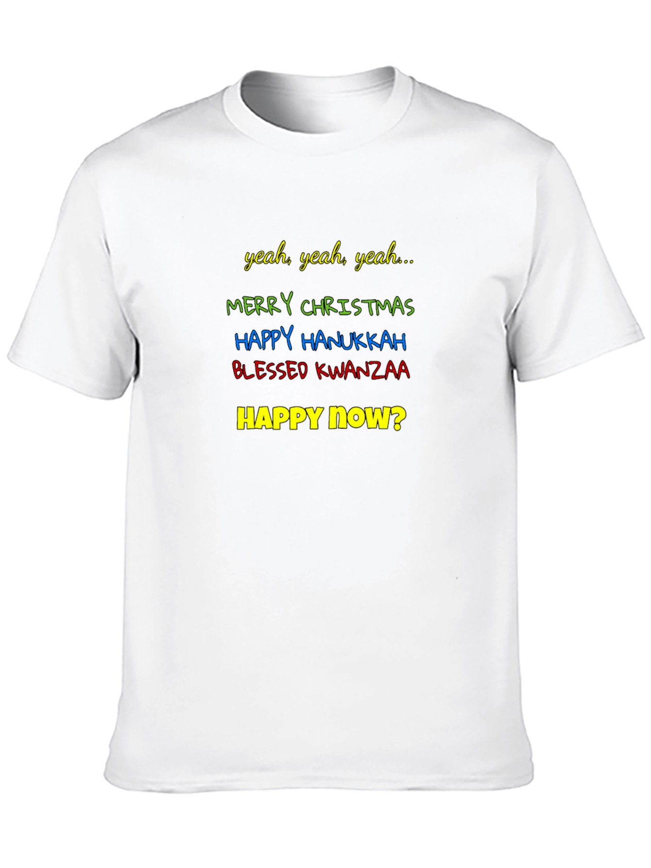Festive Holiday T-Shirt - Christmas Hanukkah & Kwanzaa