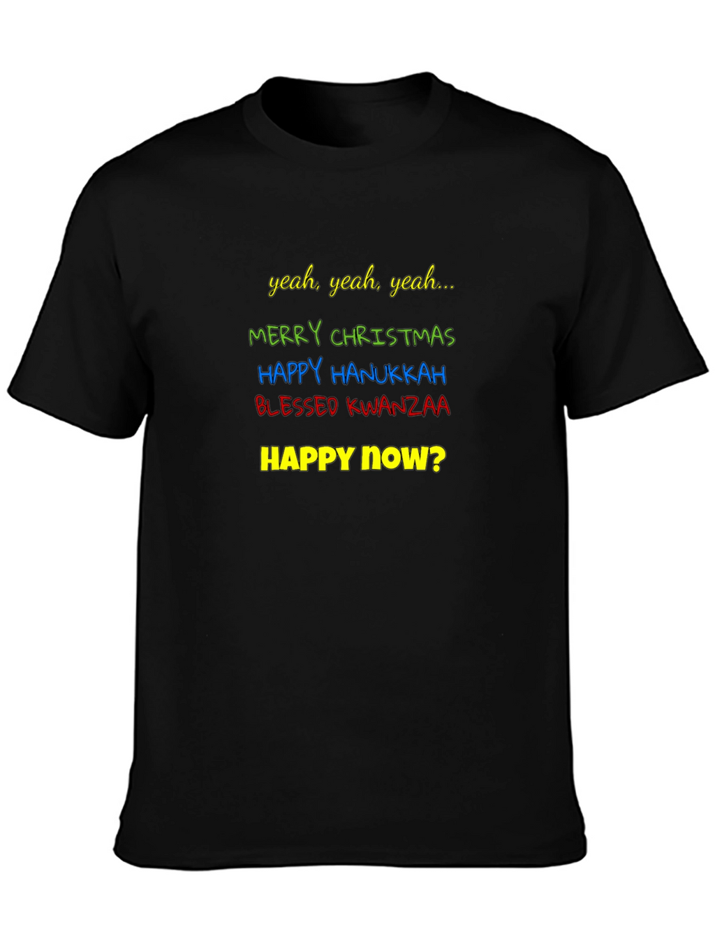 Festive Holiday T-Shirt - Christmas Hanukkah & Kwanzaa