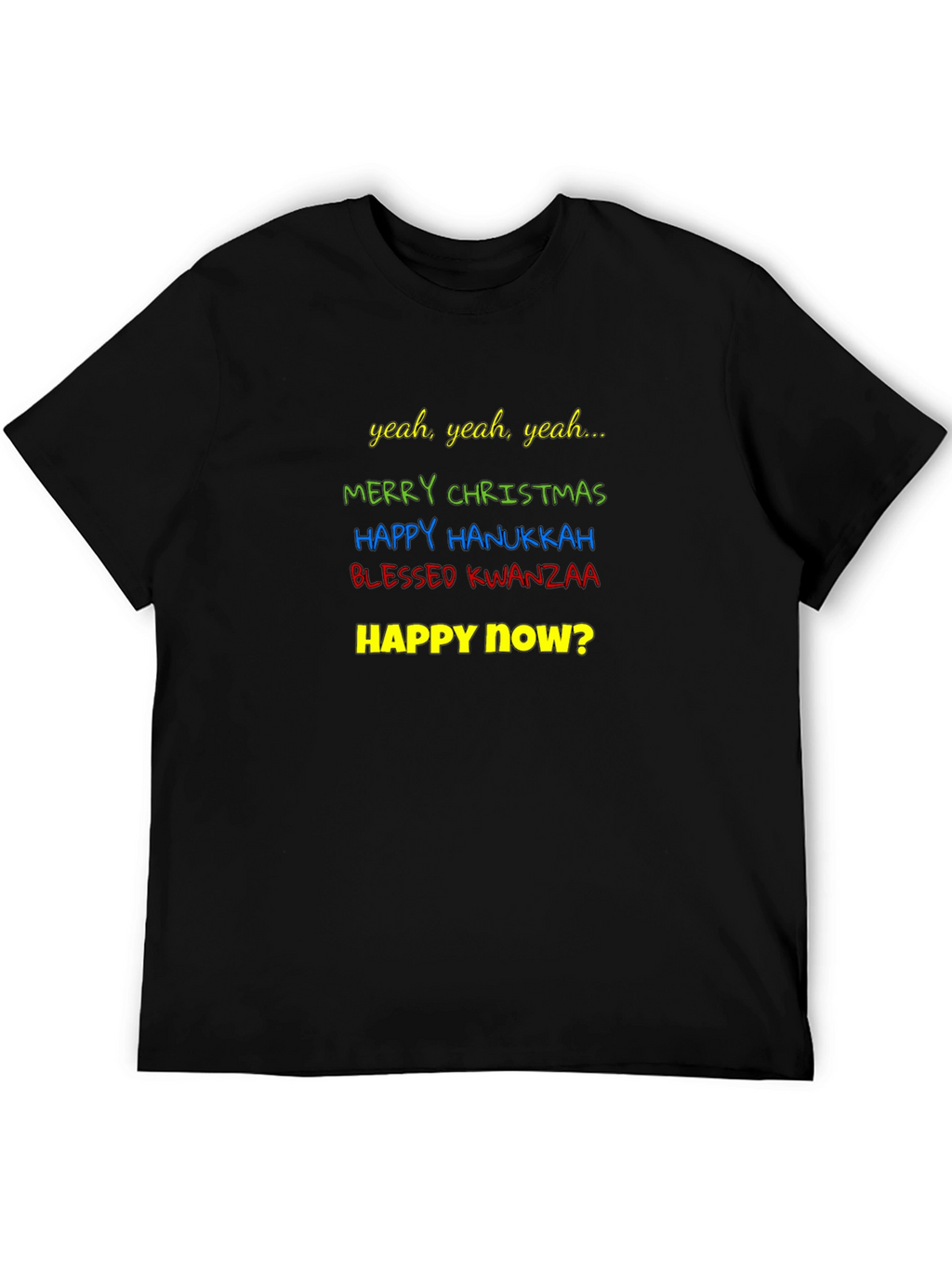 Festive Holiday T-Shirt - Christmas Hanukkah & Kwanzaa