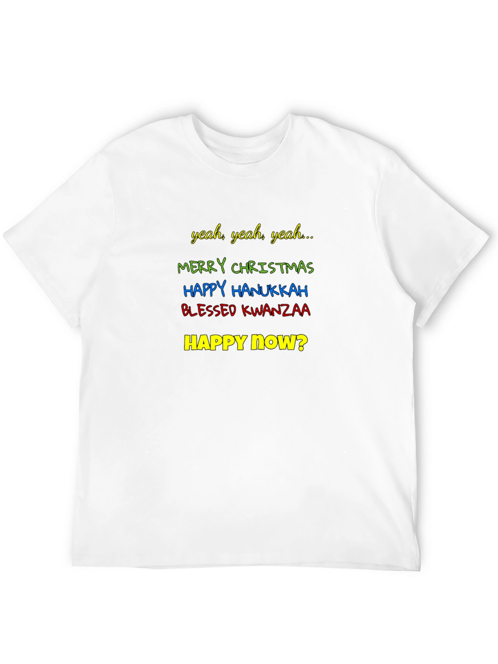 Festive Holiday T-Shirt - Christmas Hanukkah & Kwanzaa