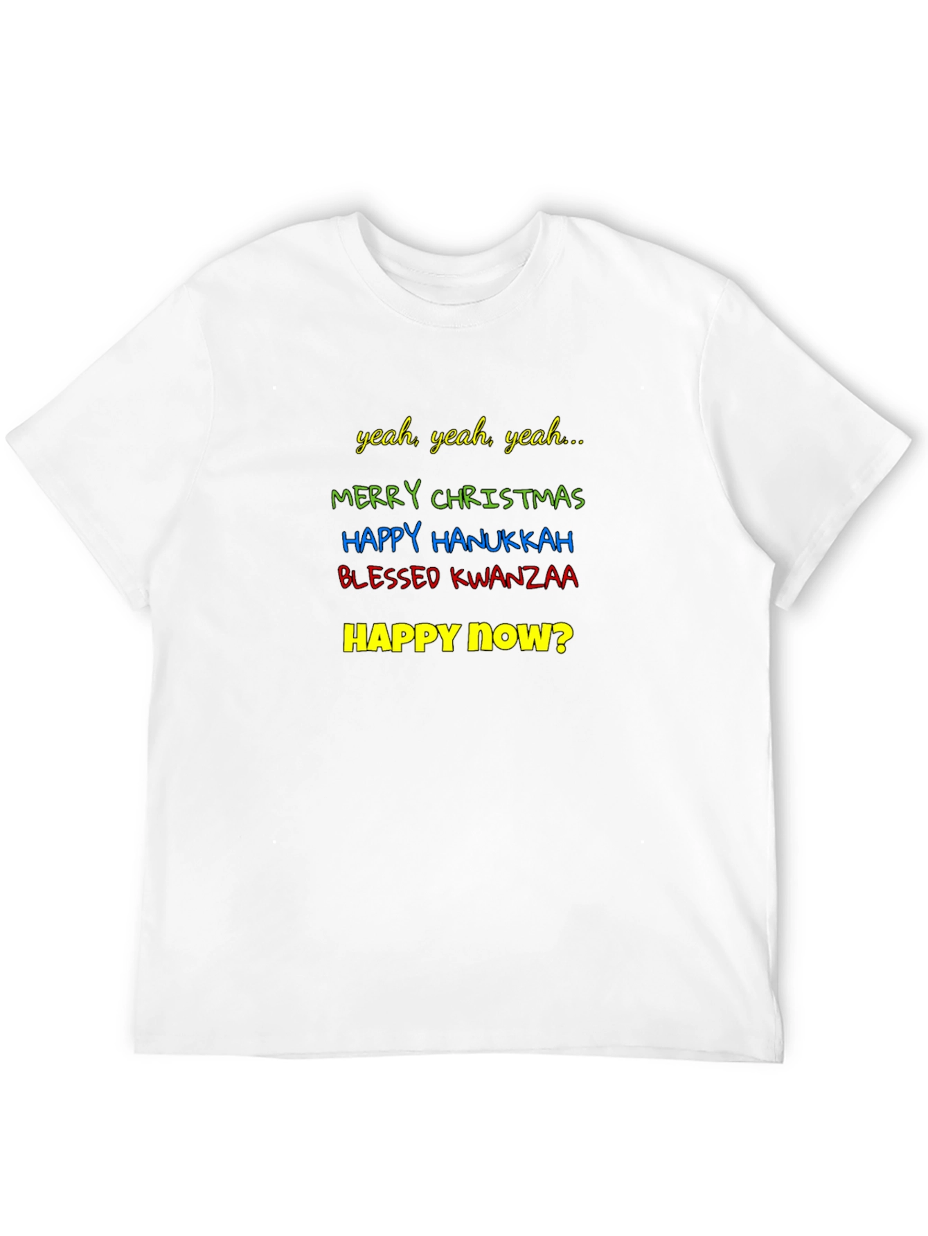 Festive Holiday T-Shirt - Christmas Hanukkah & Kwanzaa