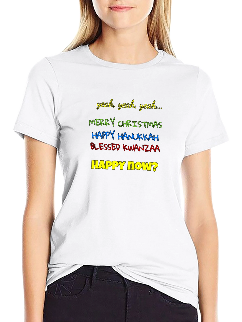 Festive Holiday T-Shirt - Christmas Hanukkah & Kwanzaa