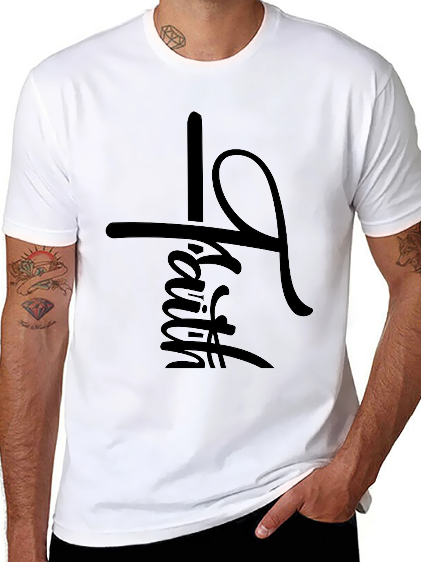 Faith Graphic Print T-Shirt - Stylish Christian Apparel
